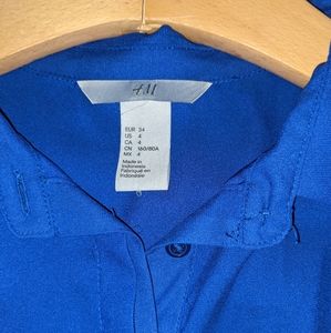 Button down blue blouse, H&M, dress shirt
